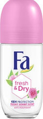 Rutulinis dezodorantas Fa Fresh & Dry Pink Sorbert, 3 x 50 ml kaina ir informacija | Dezodorantai | pigu.lt