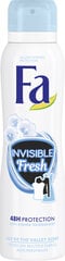 Purškiamas dezodorantas Fa Invisible Fresh, 3 x 150 ml kaina ir informacija | Dezodorantai | pigu.lt