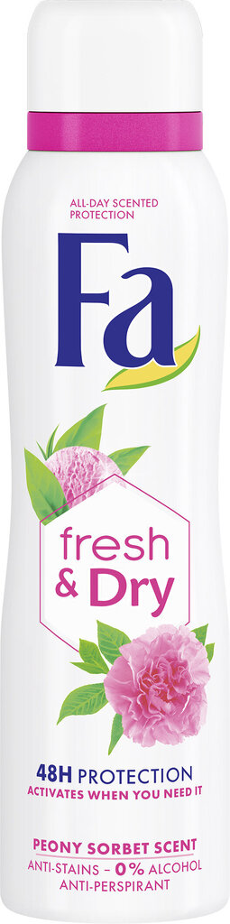 Purškiamas dezodorantas Fa Fresh&Dry Pink Sorbert, 3 x 150 ml kaina ir informacija | Dezodorantai | pigu.lt