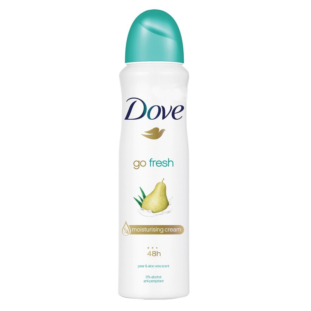 Purškiamas dezodorantas Dove Go Fresh Pear&Aloe, 150 ml, 6 pakuočių komplektas kaina ir informacija | Dezodorantai | pigu.lt