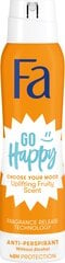 Purškiamas antiperspirantas Fa Go Happy, 6 x 150 ml kaina ir informacija | Dezodorantai | pigu.lt