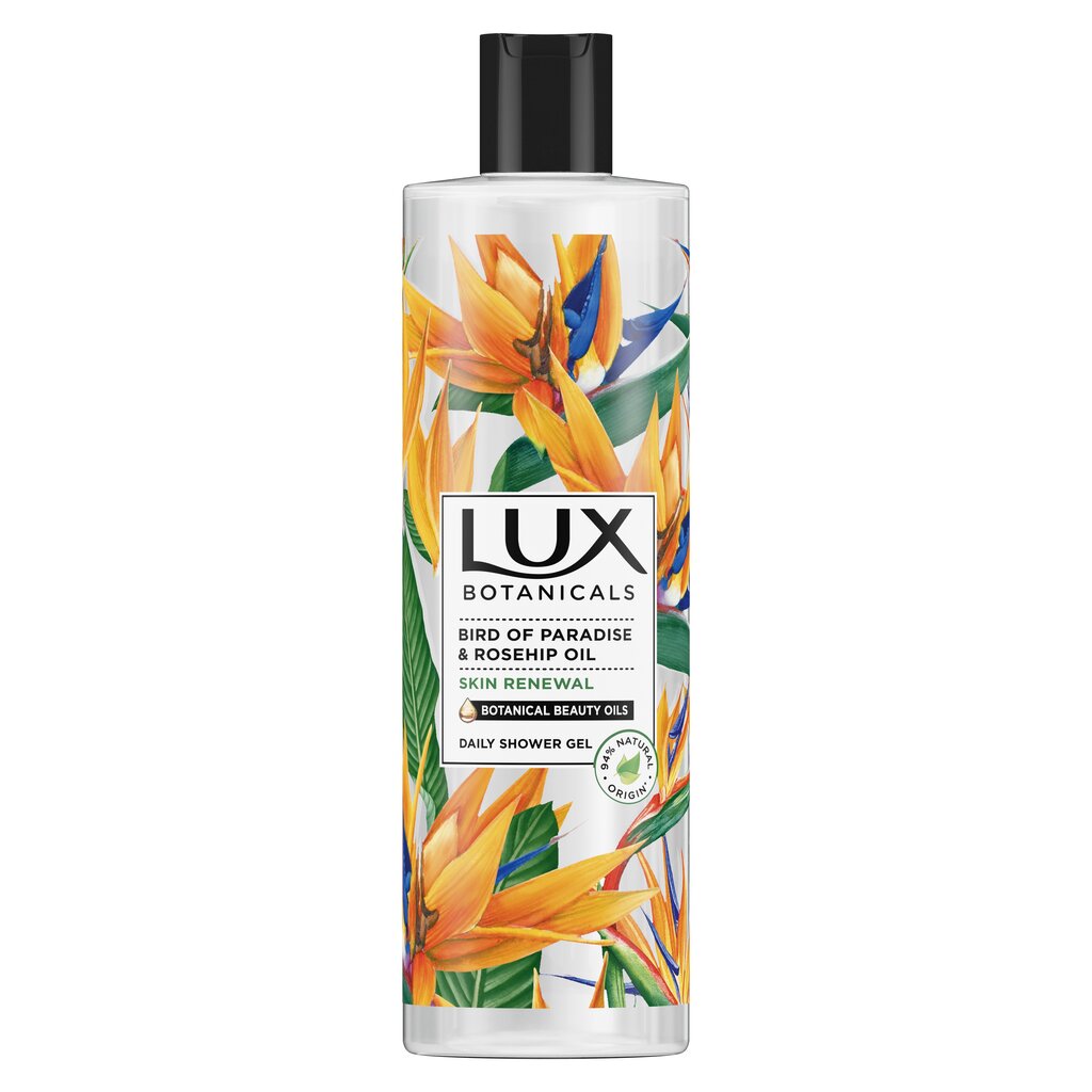 Dušo želė Lux Botanicals Bird of Paradice&Rosehip, 6 x 500 ml kaina ir informacija | Dušo želė, aliejai | pigu.lt