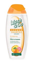 WASH&Go šampūnas dušo želė energizuojančiais su vaisiais, 250ml , 6 pakuočių komplektas kaina ir informacija | Dušo želė, aliejai | pigu.lt