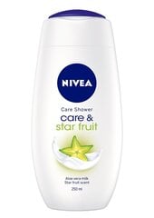 Nivea Care & Star Fruit Gel Gel 250 мл, 6 упаковочный комплект цена и информация | Масла, гели для душа | pigu.lt