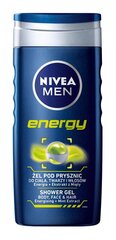 Dušo želė vyrams Nivea Men Energy, 6 x 250 ml kaina ir informacija | Dušo želė, aliejai | pigu.lt