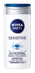 Dušo želė vyrams Nivea Men Sensitive, 6 x 250 ml kaina ir informacija | Dušo želė, aliejai | pigu.lt
