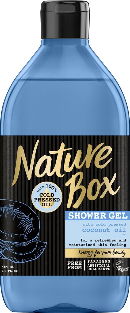 Dušo želė Nature Box Coconut, 3 x 385 ml kaina ir informacija | Dušo želė, aliejai | pigu.lt