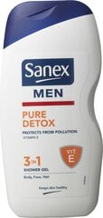 Dušo želė vyrams Sanex Pure Detox 3in1, 6 x 500 ml kaina ir informacija | Dušo želė, aliejai | pigu.lt