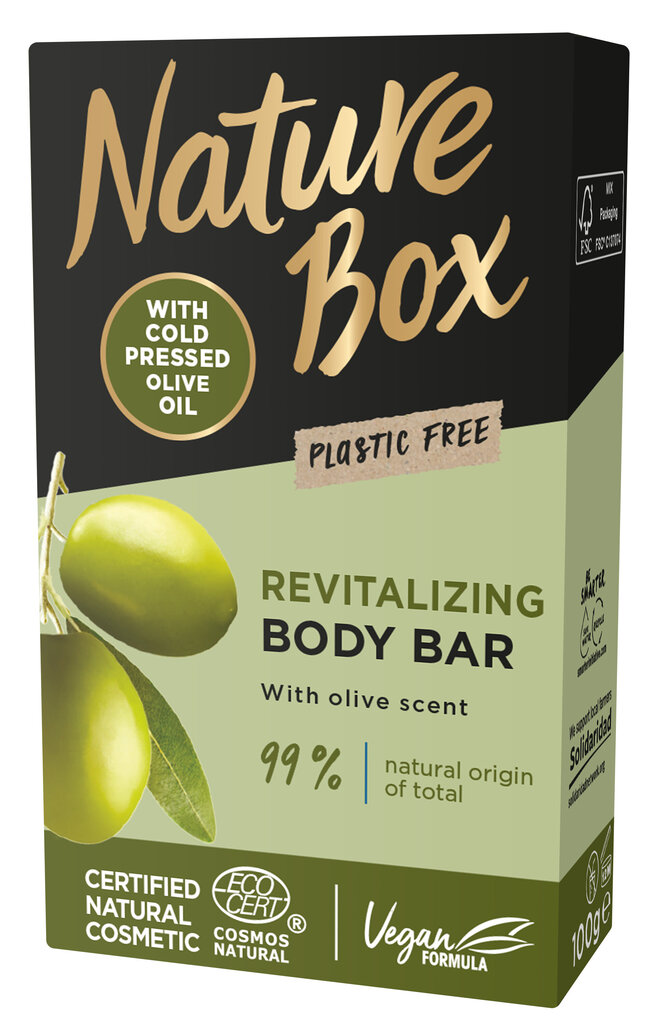 Kietasis dušo muilas Nature Box Olive, 6 x 100 g kaina ir informacija | Muilai | pigu.lt