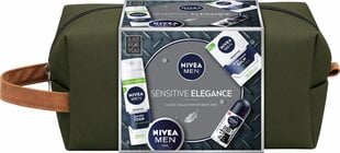 Rinkinys Nivea Men Sensitive Elegance: skutimosi putos + balzamas po skutimosi + rutulinis antiperspirantas + kremas  цена и информация | Косметика и средства для бритья | pigu.lt