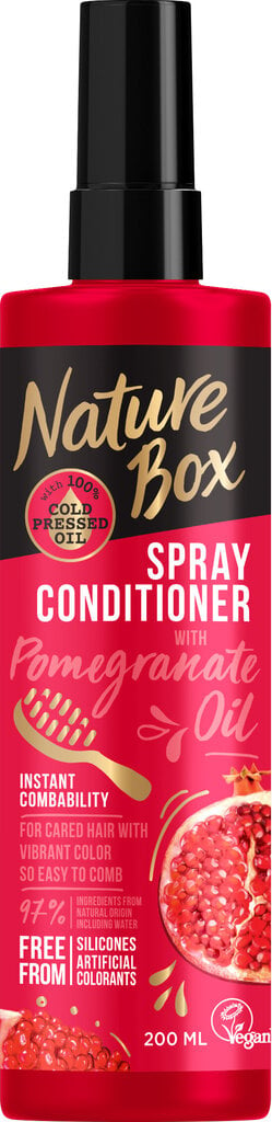 Purškiamas kondicionierius Nature Box Pomegranate, 3 x 200 ml kaina ir informacija | Balzamai, kondicionieriai | pigu.lt