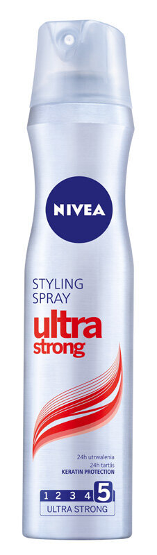 Ypač stiprios fiksacijos plaukų lakas Nivea Ultra Strong, 6 x 250 ml kaina ir informacija | Plaukų formavimo priemonės | pigu.lt