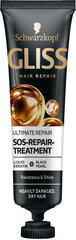 Plaukų kaukė Sos Therapy Gliss Kur Ultimate Repair, 10 x 20 ml kaina ir informacija | Priemonės plaukų stiprinimui | pigu.lt