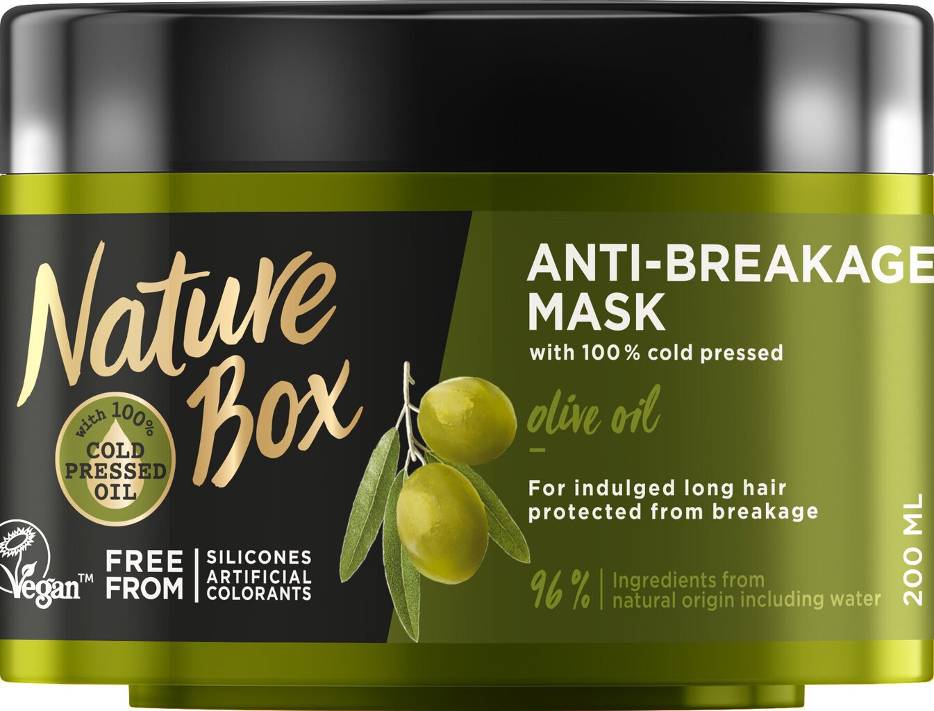 Plaukų kaukė OLive Nature Box, 3 x 200 ml kaina ir informacija | Priemonės plaukų stiprinimui | pigu.lt