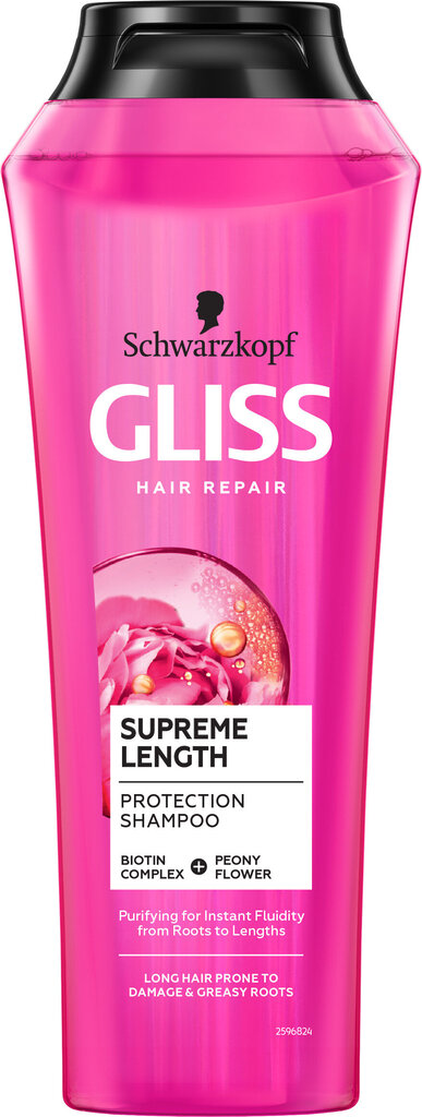 Šampūnas Gliss Kur Supreme Lenght, 6 x 250 ml цена и информация | Šampūnai | pigu.lt