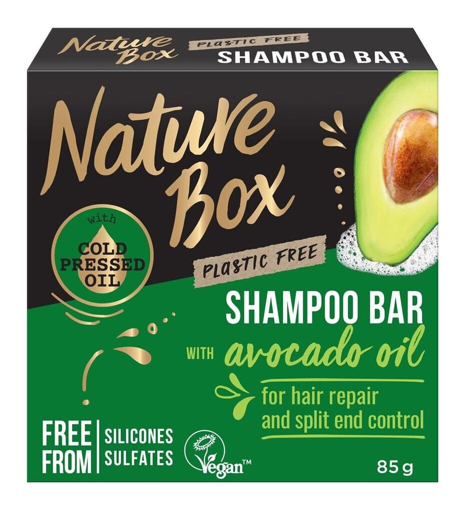 Kietasis šampūnas Nature Box Avocado, 3x 85 g kaina ir informacija | Šampūnai | pigu.lt