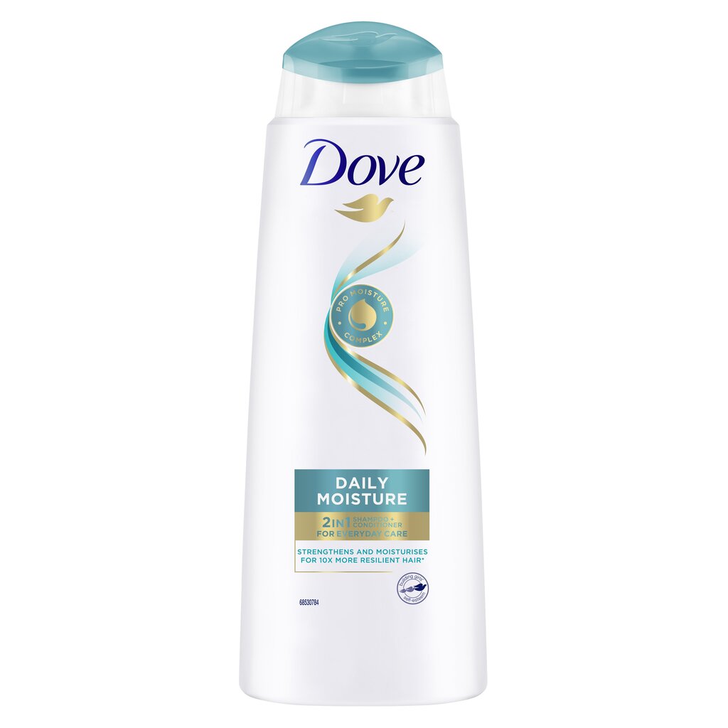 Šampūnas Dove Daily Moisture 2in1 šampūnas, 6 x 400 ml цена и информация | Šampūnai | pigu.lt