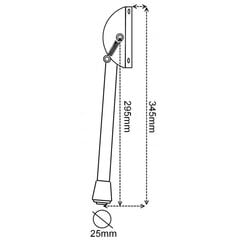 Откидная ножка упор для двери L-295 (коричневая) цена и информация | Дверные петли и другие принадлежности | pigu.lt