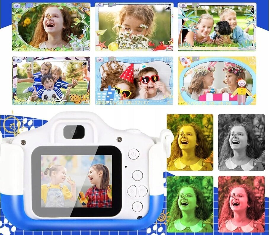 Vaikiškas skaitmeninis fotoaparatas Vvmarket Blue Fox kaina ir informacija | Lavinamieji žaislai | pigu.lt