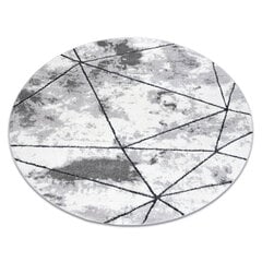 Современный круглый ковёр Cozy Polygons, серый цена и информация | Ковры | pigu.lt