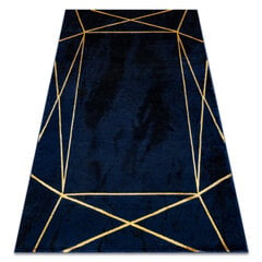 ковер EMERALD эксклюзивный 1022 гламур, стильный геометричес темно-синий / золото цена и информация | Ковры | pigu.lt