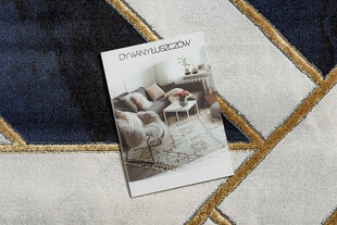 ковер EMERALD эксклюзивный 1015 гламур, стильный Мрамор, геометричес темно-синий / золото цена и информация | Ковры | pigu.lt