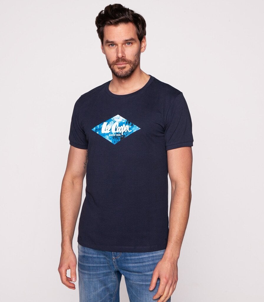 Lee Cooper marškinėliai vyrams 4022*01, mėlyni kaina ir informacija | Vyriški marškinėliai | pigu.lt