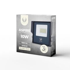 Prožektorius LED Aspire Forever Light 10W 4500K, juodas kaina ir informacija | Lauko šviestuvai | pigu.lt