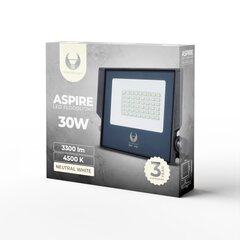 Prožektoriust LED Aspire Forever Light30W 4500K,pilkas kaina ir informacija | Lauko šviestuvai | pigu.lt