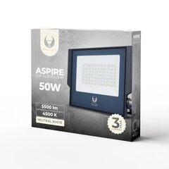 Forever Aspire Комнатный & Уличный IP66 Алюминевый LED Прожектор 50W 5500 Lumens 4500K Графитный цена и информация | Уличные светильники | pigu.lt