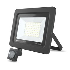 Prožektorius LED PROXIM II 50W 4500K PIR IP66 Forever Light, juodas kaina ir informacija | Lauko šviestuvai | pigu.lt