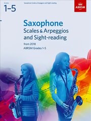 Saxophone Scales & Arpeggios and Sight-Reading, ABRSM Grades 1-5: from 2018 цена и информация | Книги об искусстве | pigu.lt