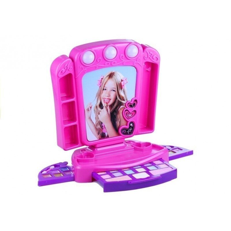 Kosmetinis staliukas Lean Toys, rožinis цена и информация | Žaislai mergaitėms | pigu.lt