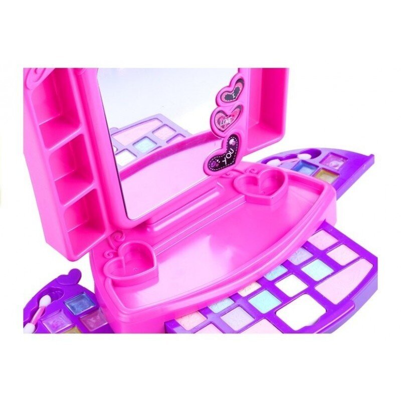 Kosmetinis staliukas Lean Toys, rožinis kaina ir informacija | Žaislai mergaitėms | pigu.lt