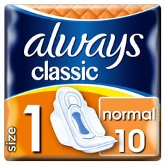 Higieniniai paketai Always Classic Normal 10 vnt. kaina ir informacija | Tamponai, higieniniai paketai, įklotai | pigu.lt