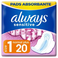 Higieniniai paketai Always Sensitive Ultra Normal Plus 20 vnt. kaina ir informacija | Tamponai, higieniniai paketai, įklotai | pigu.lt