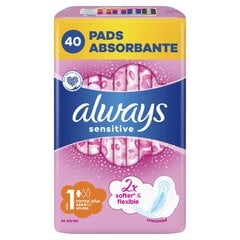 Гигиенические прокладки Always Sensitive Ultra Normal Plus 40 шт. цена и информация | Тампоны, гигиенические прокладки для критических дней, ежедневные прокладки | pigu.lt