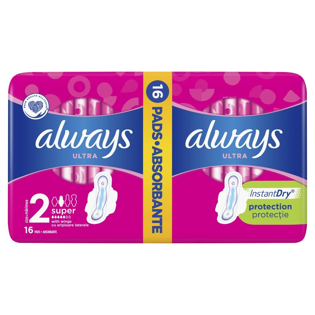Higieniniai paketai Always Ultra Super Plus 16 vnt. цена и информация | Tamponai, higieniniai paketai, įklotai | pigu.lt