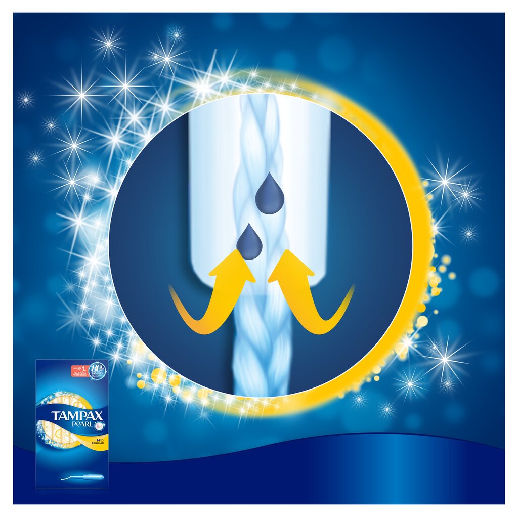 Tamponai Tampax Pearl Regular, 18 vnt. kaina ir informacija | Tamponai, higieniniai paketai, įklotai | pigu.lt