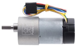 DC variklis 37Dx73L su 100:1 pavara 12V 100RPM + enkoderis CPR 64, Pololu 4755 цена и информация | Электроника с открытым кодом | pigu.lt