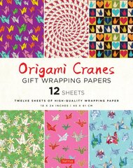 Origami Cranes Gift Wrapping Papers - 12 sheets: 18 x 24 inch (45 x 61 cm) High-Quality Wrapping Paper kaina ir informacija | Knygos apie sveiką gyvenseną ir mitybą | pigu.lt