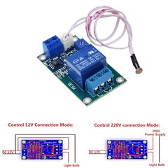 1 kanalo relė modulis su šviesos davikliu XH-M131 kaina ir informacija | Elektros jungikliai, rozetės | pigu.lt