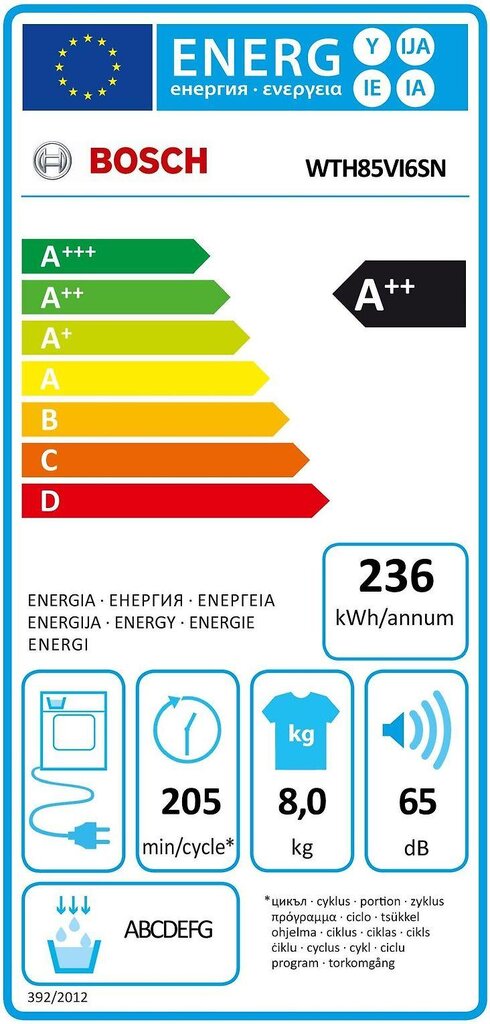 Bosch WTH85VI6SN Serie 4 цена и информация | Džiovyklės | pigu.lt