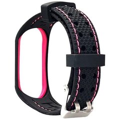 Beline pasek Sport Mi Band 7 czarno-różowy black|pink цена и информация | Аксессуары для смарт-часов и браслетов | pigu.lt