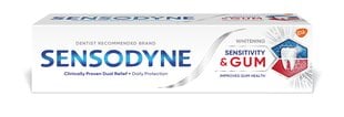 Sensodyne зубная паста Sensitival и отбеливание десен 75 мл, 6 набор упаковки цена и информация | Зубные щетки, пасты | pigu.lt