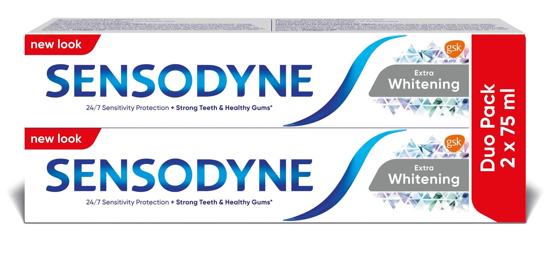 Dantų pasta Sensodyne Extra Whitening, 2x75 ml, 6 vnt. kaina ir informacija | Dantų šepetėliai, pastos | pigu.lt