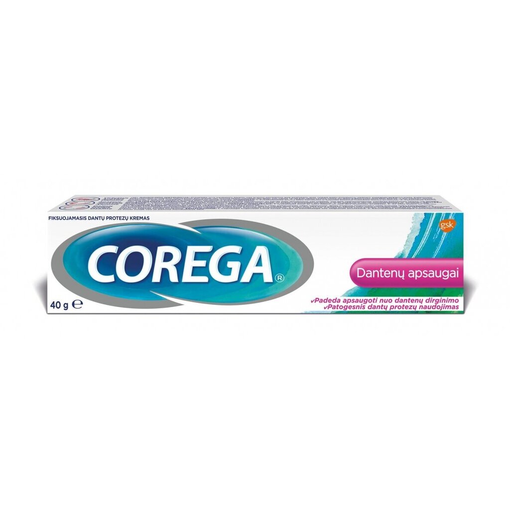 Protezų kremas Corega Gum Care, 3 vnt. x 40g kaina ir informacija | Dantų šepetėliai, pastos | pigu.lt