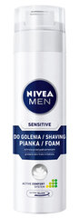 Skutimosi putos jautriai odai Nivea Men Sensitive, 4 x 200 ml kaina ir informacija | Skutimosi priemonės ir kosmetika | pigu.lt