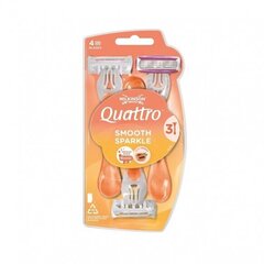 WS Quatro Sparkle Feminine Ondosable Razor, 3pc., 6 набор упаковки цена и информация | Косметика и средства для бритья | pigu.lt