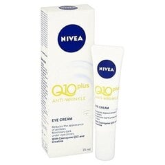 Крем от морщин для глаз Nivea Q10+, 15 мл, 3 набора упаковки цена и информация | Сыворотки, кремы для век | pigu.lt